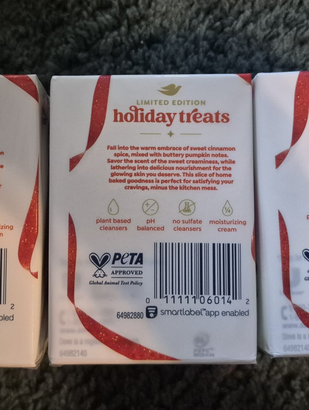 Dove Holiday Treats Cinnamon Pumpin Pie Beauty Bar 3-2x Packs Limited Edition - Picture 3 of 6